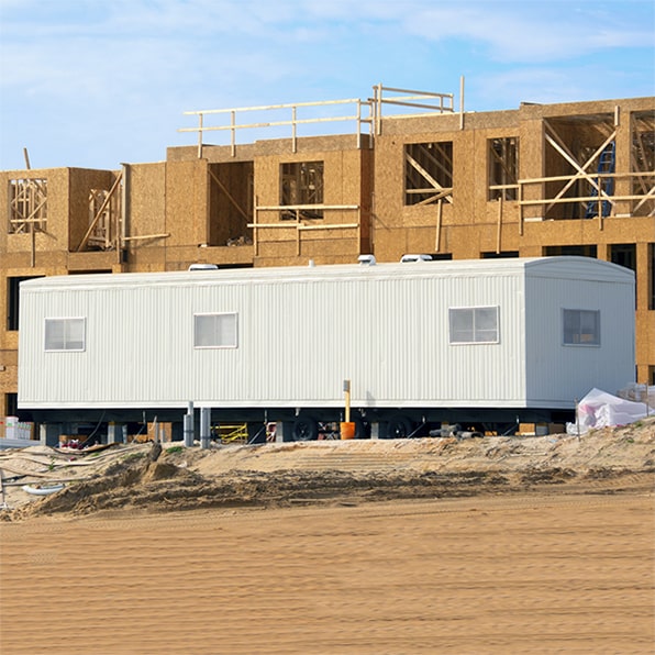 construction trailers are designed to be easily moved and relocated as needed on a construction site